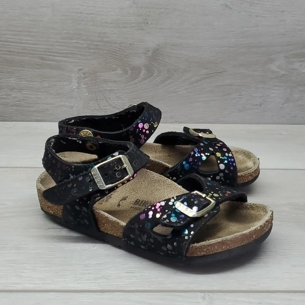 Birkenstock Kids Girls Rio Mozaic Ankle Leather Strap Sandals shoes sz 26/C3